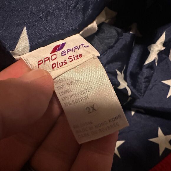 Vintage Pro Spirit American Flag Track Jacket Men’s Sz 2XL Runs Short - Picture 5 of 10
